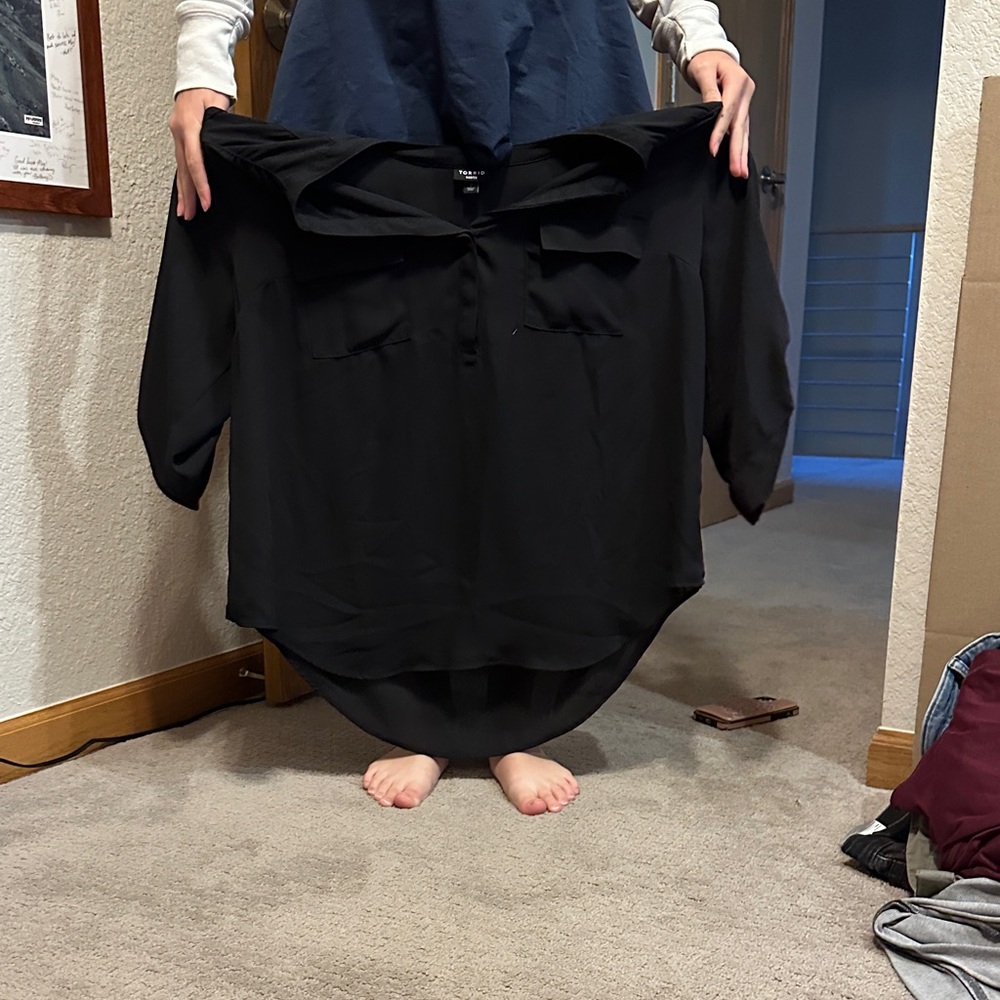 Torrid Black Blouse